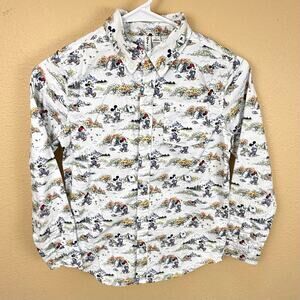 Disney x Janie and Jack Mickey Mouse Camping Shirt Boys Size 8 Button Up